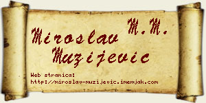 Miroslav Mužijević vizit kartica